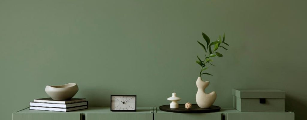 interieur-vert-murs-et-etageres-objets-deco